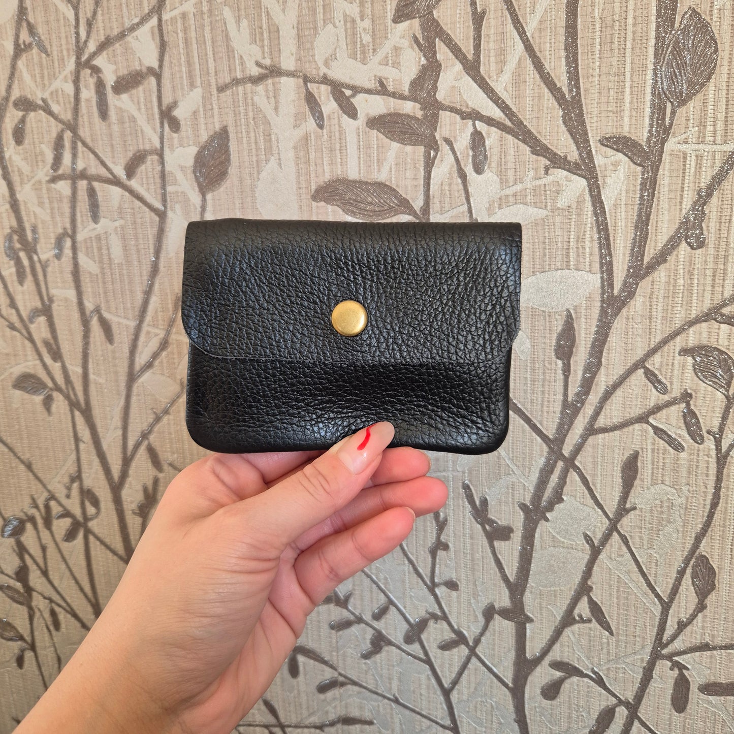 Leather coin purse - Black