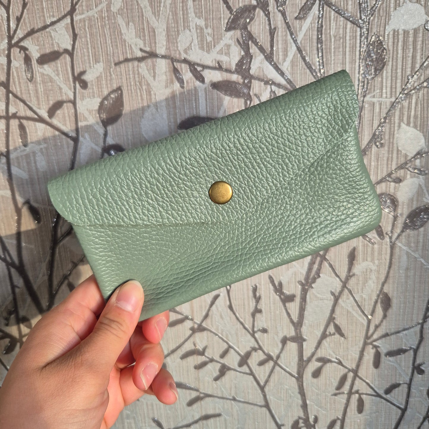 Large leather coin purse
